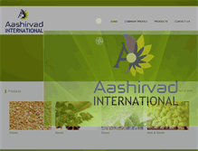 Tablet Screenshot of aashirvadinternational.com